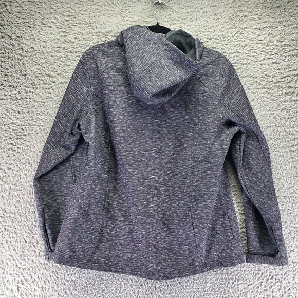 Free Country Jacket Womens Large Gray Hooded Softshell Jacket With Faux Fur Lini - Picture 6 of 7